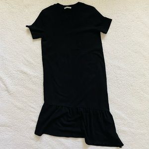 SOLD [zara] t-shirt asymmetrical hem dress